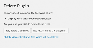 delete plugin